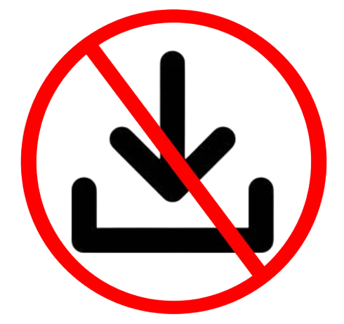 La descarga está prohibida